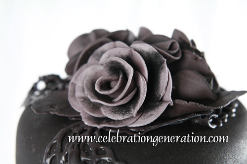 Glam Goth Wedding Cake