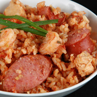Chicken, Shrimp, & Sausage Jambalaya