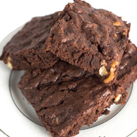 Double Chocolate Walnut Brownies