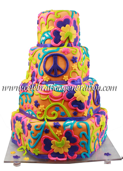 Trippy Hippie Wedding Cake Trippy Hippie
