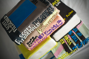 Stack of Books Wedding Cake