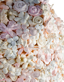 Meringue Flowers Wedding Cake